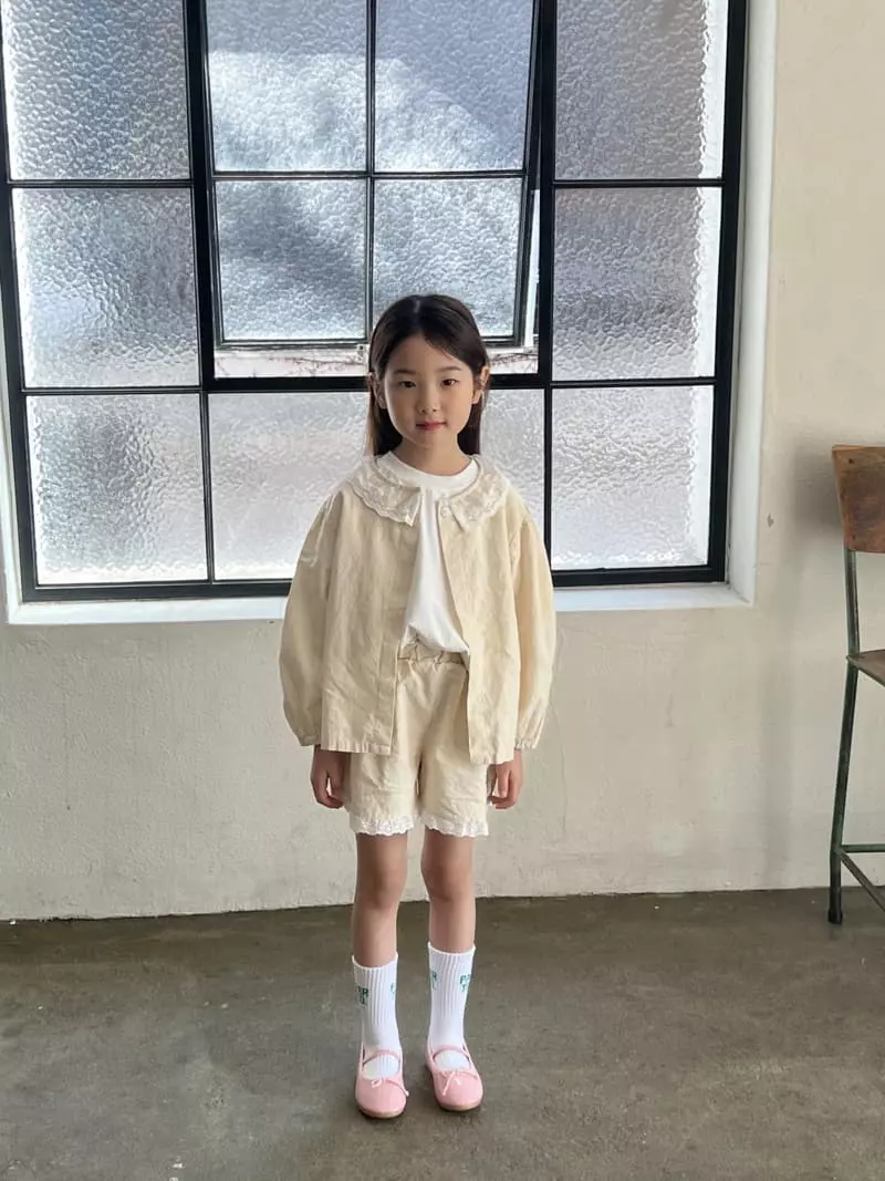 Paper Studios - Korean Children Fashion - #childofig - Line Lace Cardigan