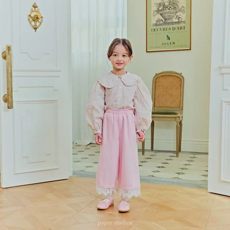 Paper Studios - Korean Children Fashion - #kidsshorts - Lace Pants - 4