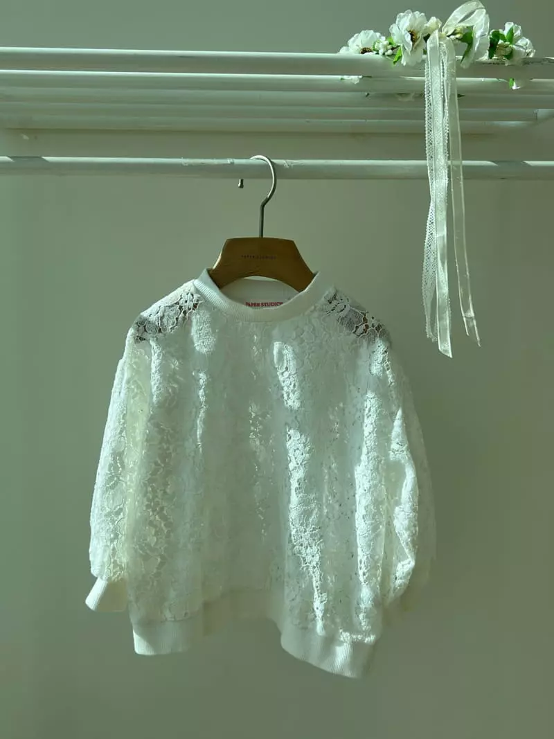 Paper Studios - Korean Children Fashion - #magicofchildhood - Lace Sweatshirt - 5