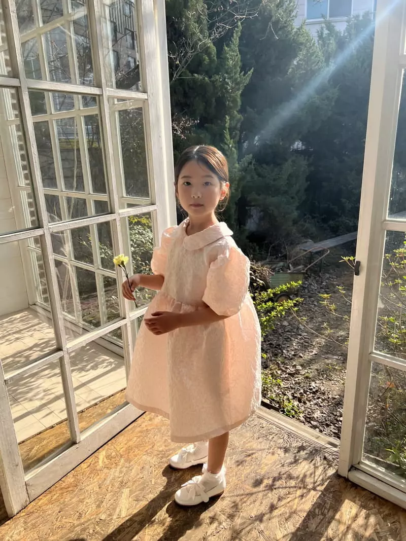 Paper Studios - Korean Children Fashion - #magicofchildhood - Flower Jacquard One-piece - 2