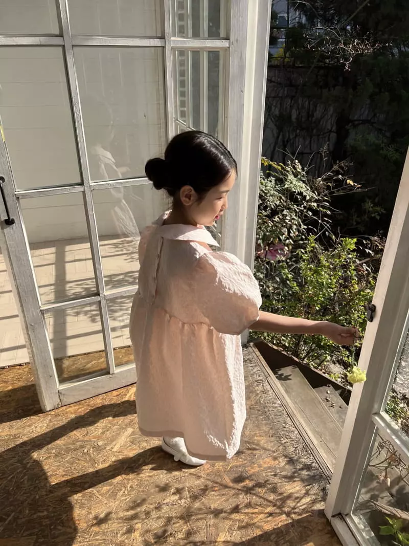 Paper Studios - Korean Children Fashion - #minifashionista - Flower Jacquard One-piece - 3