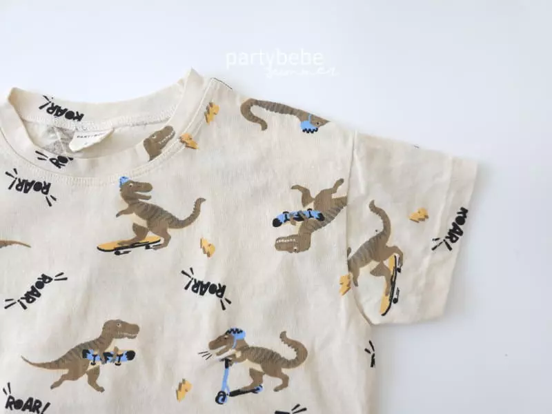 Party Kids - Korean Baby Fashion - #babyfashion - Dino Tee