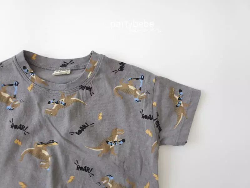 Party Kids - Korean Baby Fashion - #babygirlfashion - Dino Tee - 3