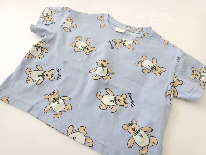 Party Kids - Korean Baby Fashion - #babygirlfashion - Bear Tee - 2