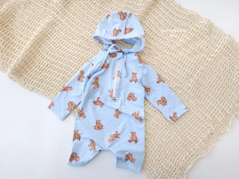 Party Kids - Korean Baby Fashion - #babygirlfashion - Bear Rashguard Set - 6