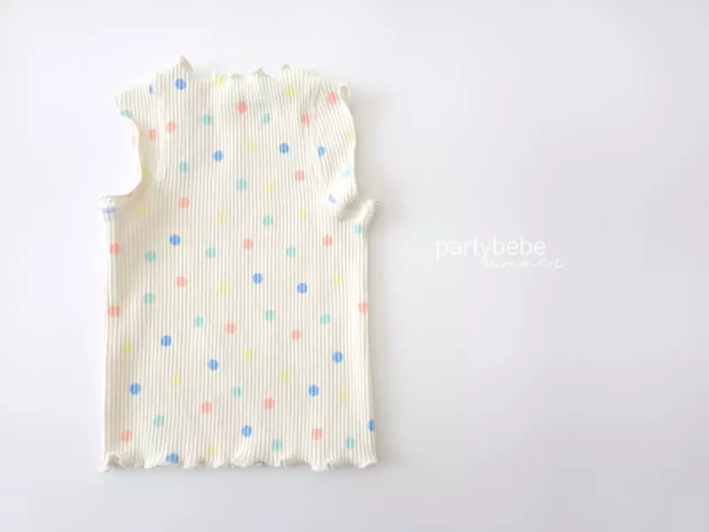 Party Kids - Korean Baby Fashion - #babylifestyle - Pong Pong Shoulder Sleeveless - 6