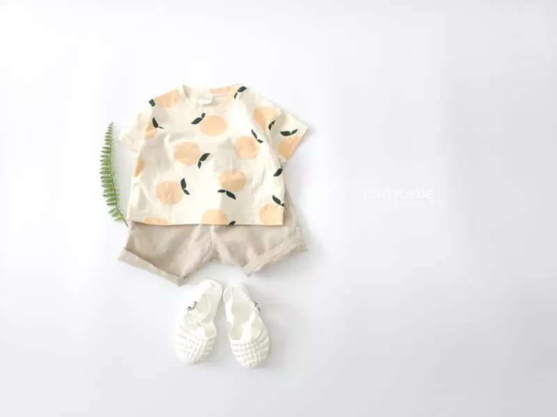 Party Kids - Korean Baby Fashion - #babylifestyle - Peach Tee - 8