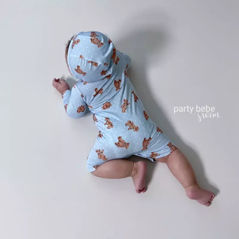Party Kids - Korean Baby Fashion - #babyoninstagram - Bear Rashguard Set - 8