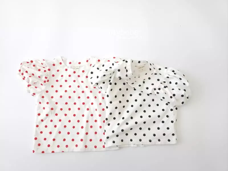 Party Kids - Korean Baby Fashion - #babyoutfit - Dot Puff Tee - 8