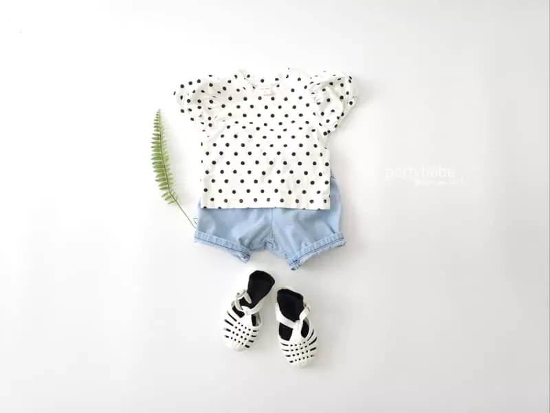Party Kids - Korean Baby Fashion - #babywear - Dot Puff Tee - 10