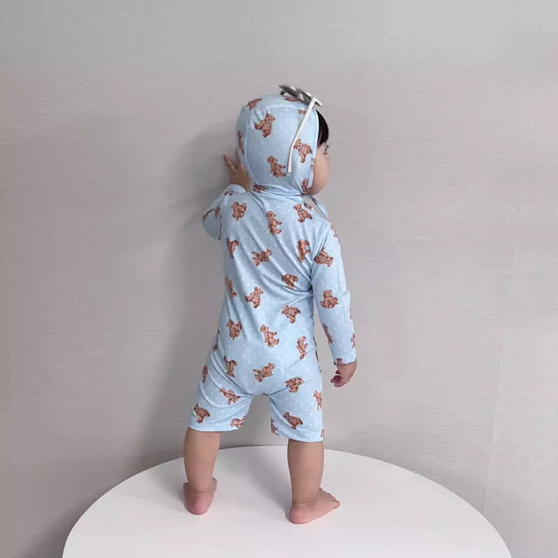 Party Kids - Korean Baby Fashion - #babywear - Bear Rashguard Set - 12