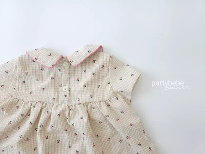 Party Kids - Korean Baby Fashion - #onlinebabyboutique - Bebe One-piece Bloomer Set - 5