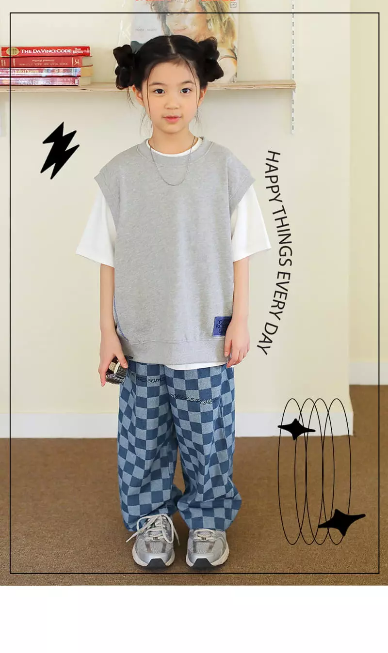 Peach-Cream - Korean Junior Fashion - #fashionkids - Pueren Pants