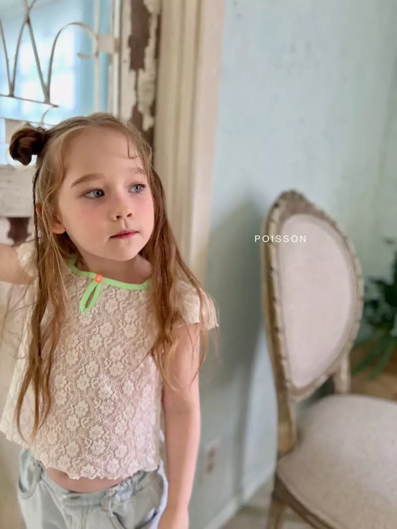 Poisson - Korean Children Fashion - #childofig - Lace Puff Tee - 11