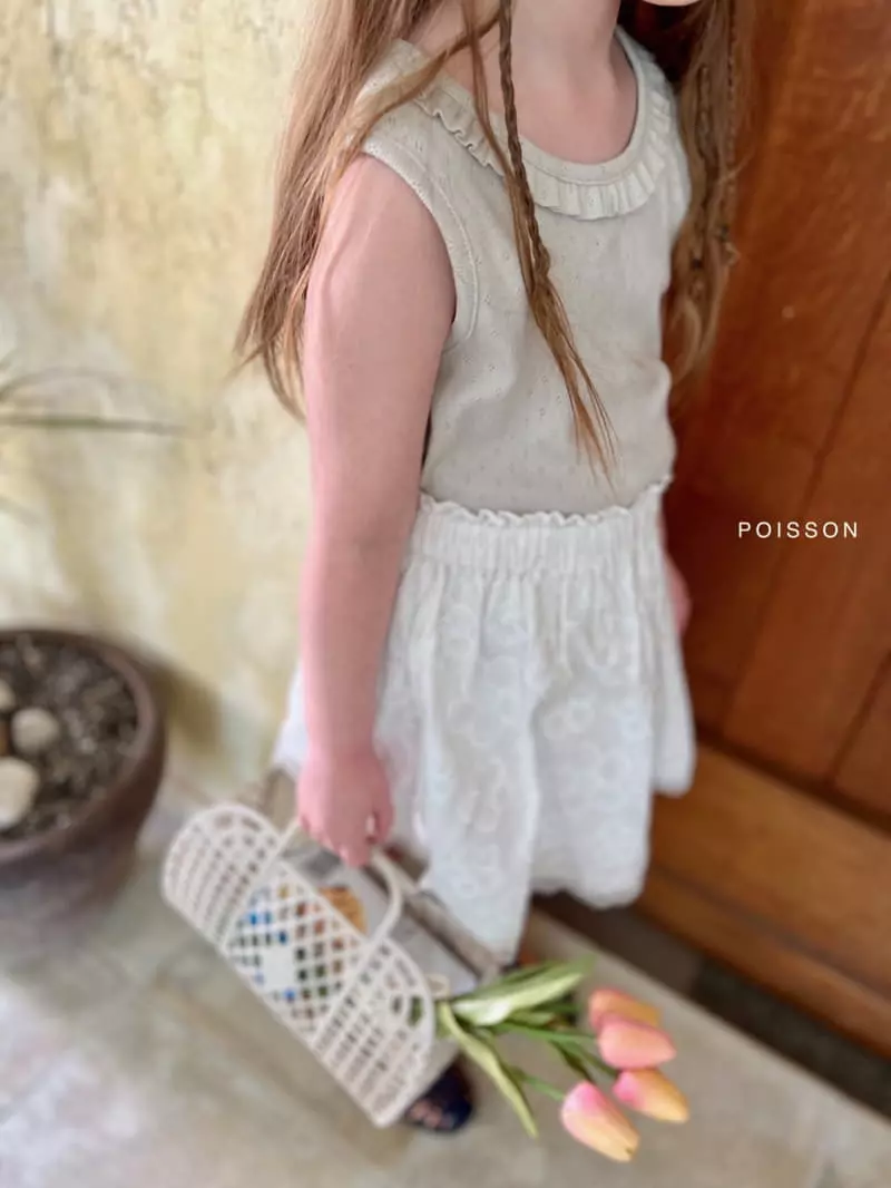 Poisson - Korean Children Fashion - #kidzfashiontrend - Blan Skirt - 9