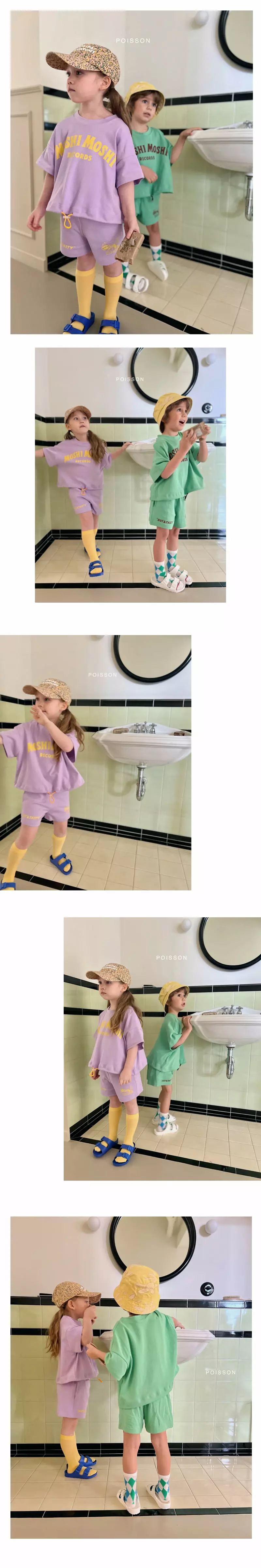 Poisson - Korean Children Fashion - #todddlerfashion - Mosi Mosi Top Bottom Set - 4