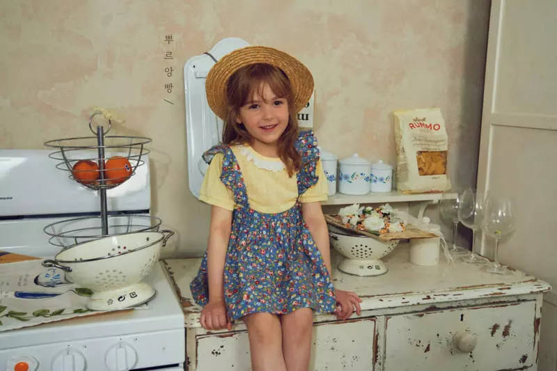 Pourenfant - Korean Children Fashion - #childofig - Ellisa Eyelet Top Bottom Set