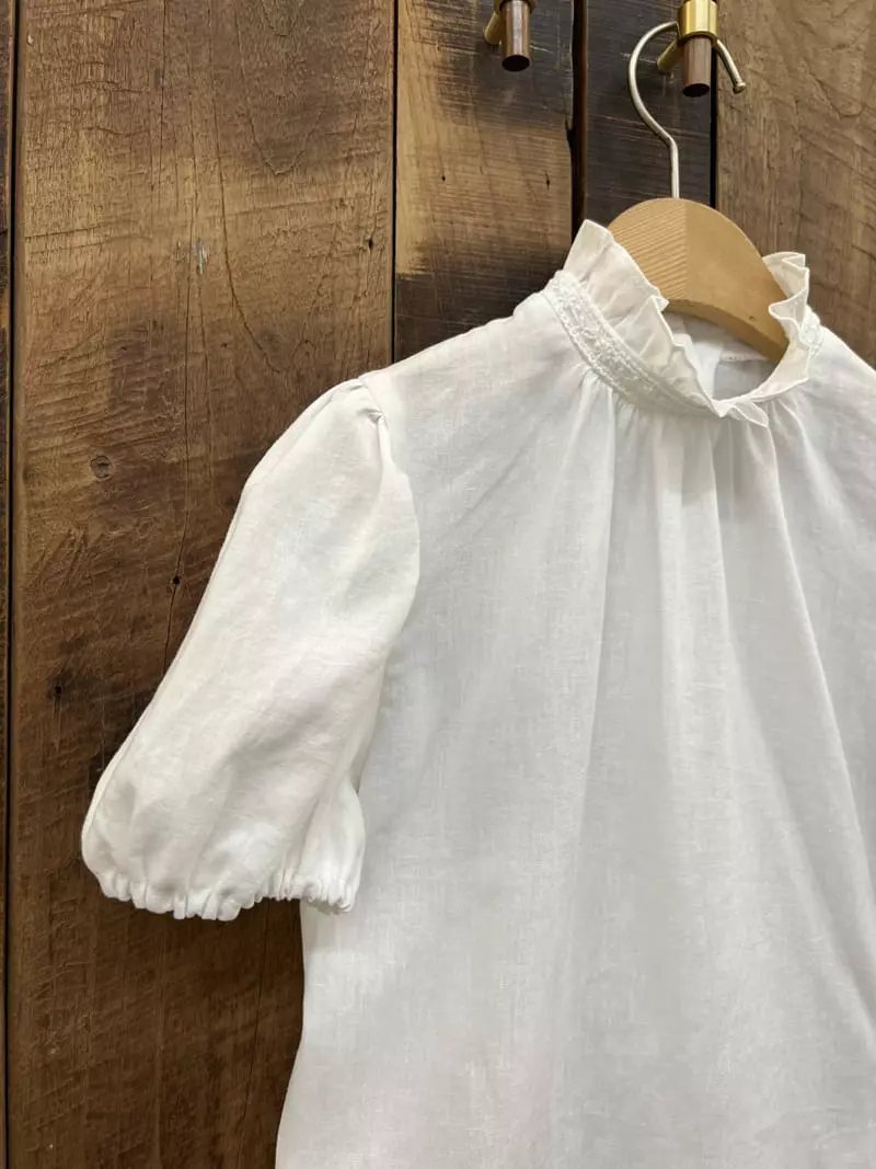 Pourenfant - Korean Children Fashion - #childofig - Pure Linen Puff Blouse - 7