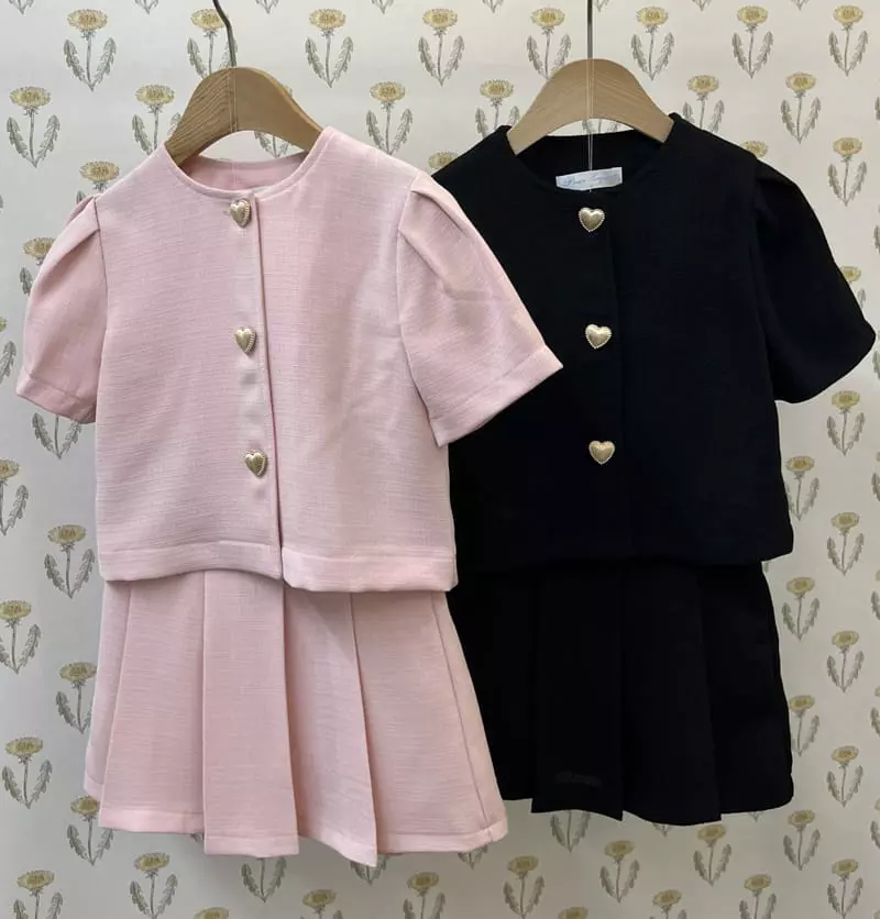 Pourenfant - Korean Children Fashion - #kidzfashiontrend - Nelly Twid Top Bottom Set - 10
