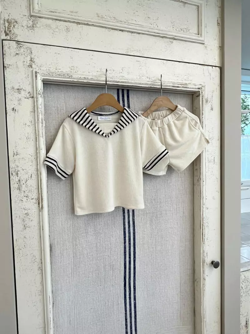 Pourenfant - Korean Children Fashion - #magicofchildhood - Amber Sailor Terry Top Bottom Set - 12