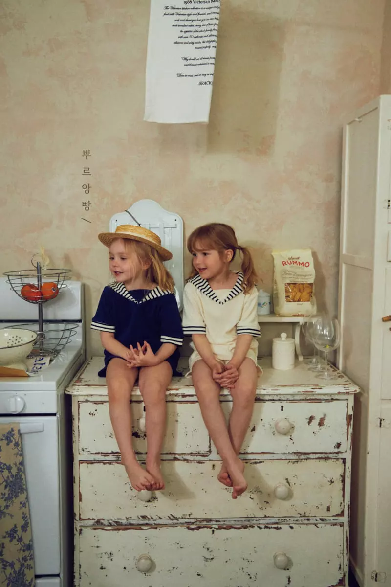 Pourenfant - Korean Children Fashion - #stylishchildhood - Amber Sailor Terry Top Bottom Set