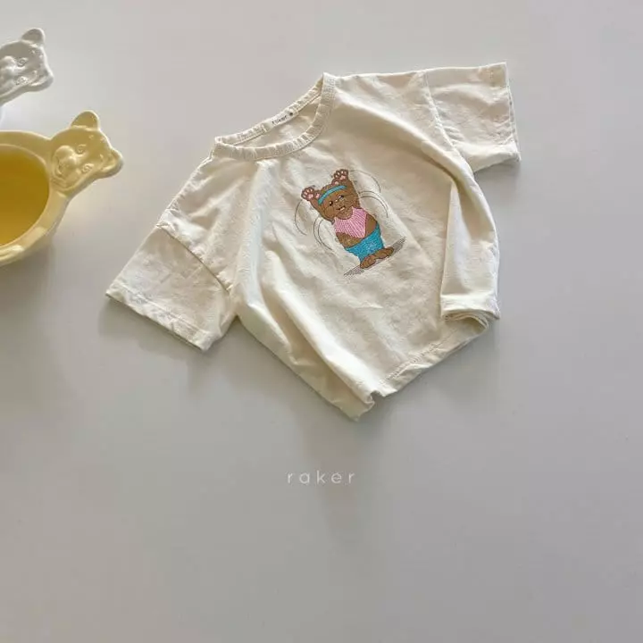 Raker - Korean Children Fashion - #kidsshorts - Airobic Bear Tee