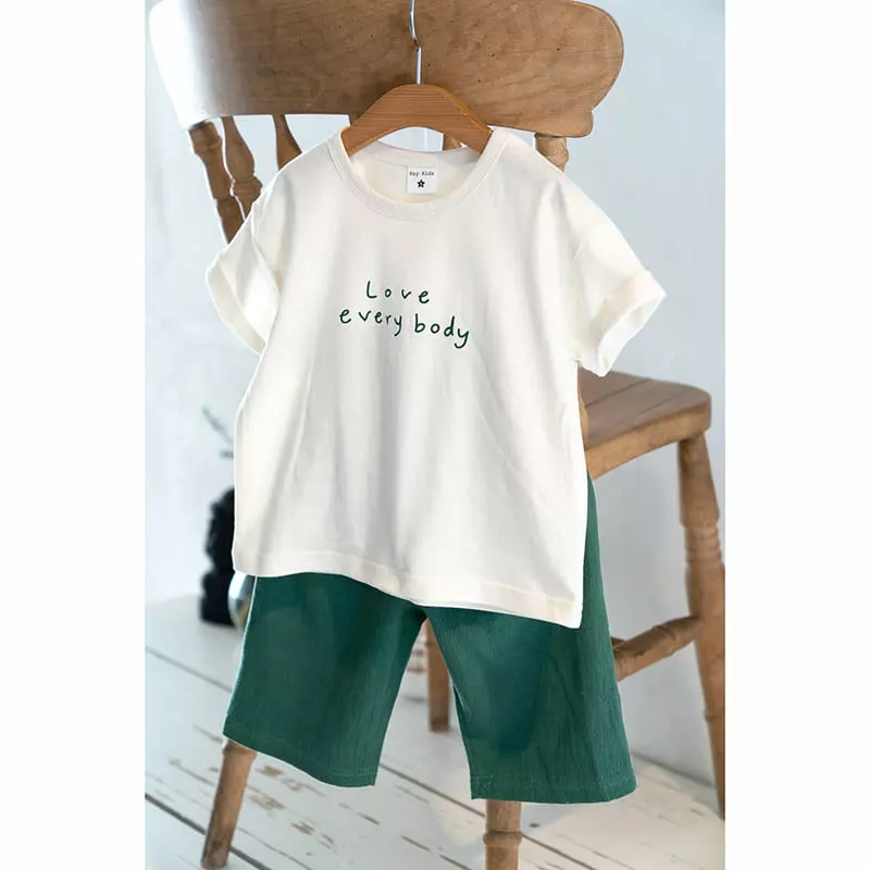 Raykids - Korean Children Fashion - #fashionkids - Love Rinkle Top Bottom Set - 5