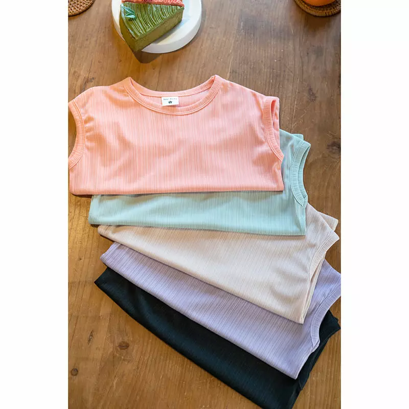 Raykids - Korean Children Fashion - #kidsshorts - Charlang Sleeveless Top Bottom Set - 8