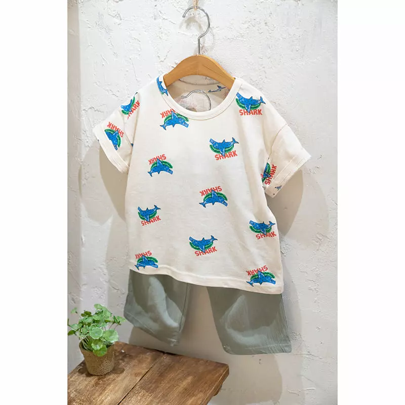 Raykids - Korean Children Fashion - #kidzfashiontrend - Animal Worlf Natural Top Bottom Set