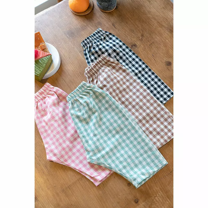 Raykids - Korean Children Fashion - #magicofchildhood - Cookie Bear Check Top Bottom Set - 4