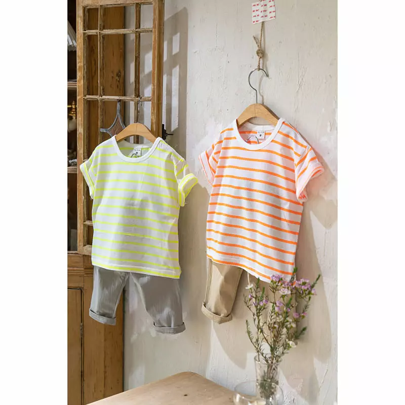 Raykids - Korean Children Fashion - #minifashionista - Neon Stripes Tee - 4