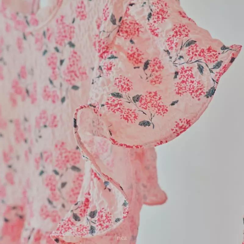 Rica - Korean Children Fashion - #Kfashion4kids - Small Flower Top Bottom Set - 8