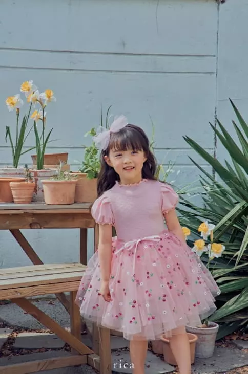 Rica - Korean Children Fashion - #Kfashion4kids - Chery Sha One-piece - 2