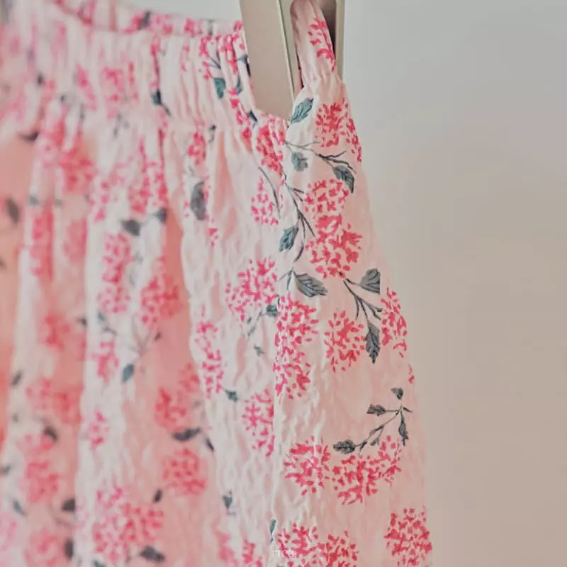 Rica - Korean Children Fashion - #kidzfashiontrend - Small Flower Top Bottom Set - 7