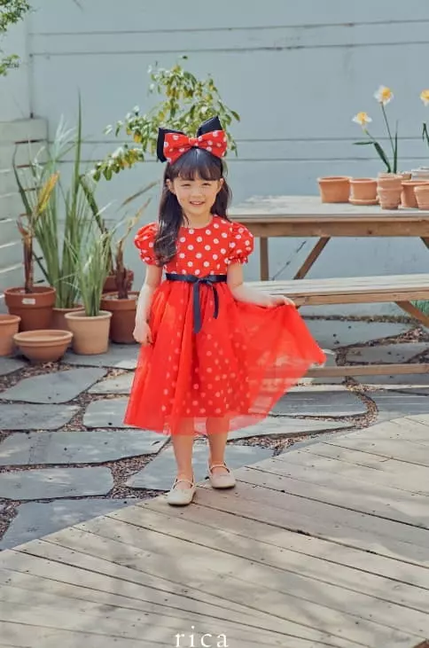 Rica - Korean Children Fashion - #prettylittlegirls - Dot One-piece - 7