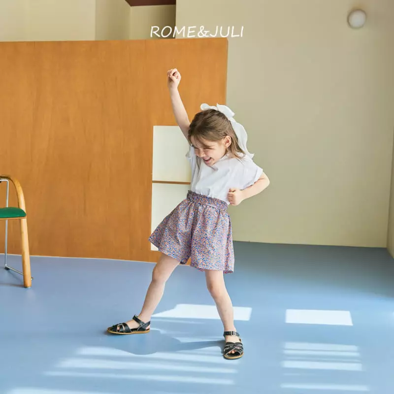 Rome Juli - Korean Children Fashion - #magicofchildhood - Flower banding Skirt Pants - 7