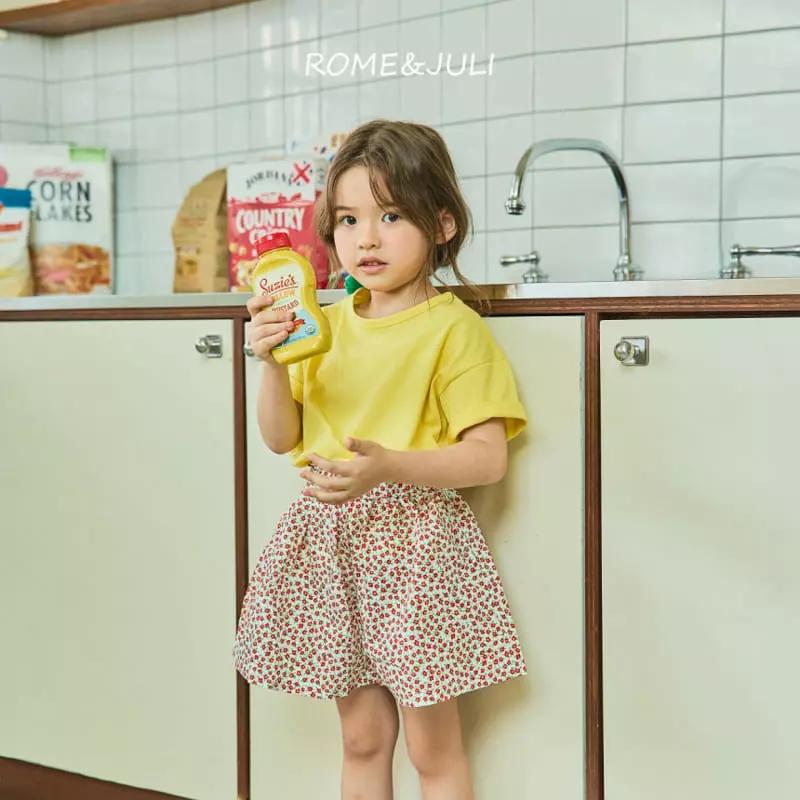 Rome Juli - Korean Children Fashion - #minifashionista - Flower banding Skirt Pants - 8