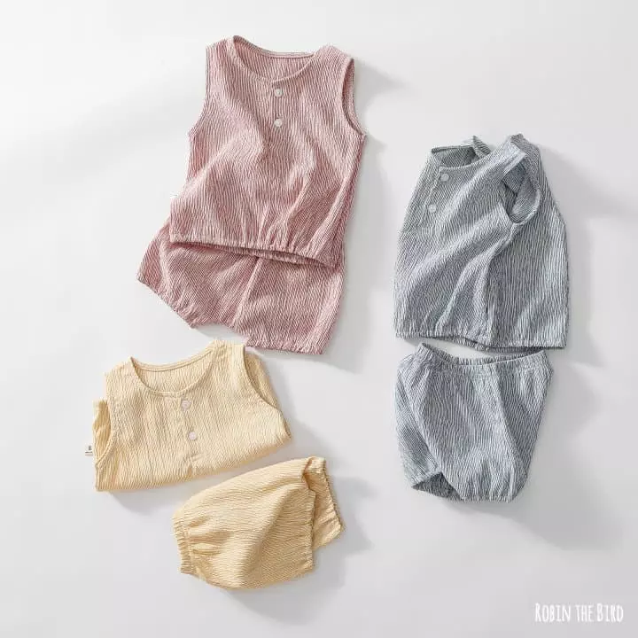 Saerobin - Korean Children Fashion - #minifashionista - Stripes Bloomer Top Bottom Set - 11