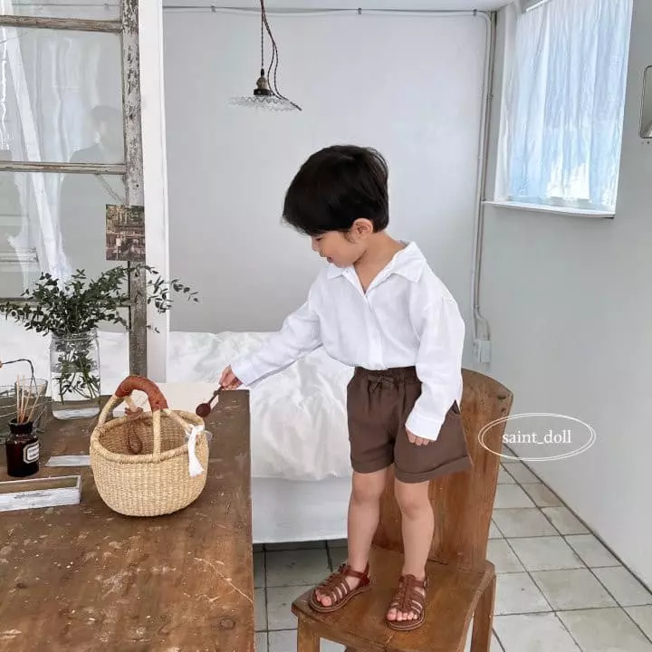 Saint Doll - Korean Children Fashion - #Kfashion4kids - Linen Roll Up Shorts  with Mom - 5
