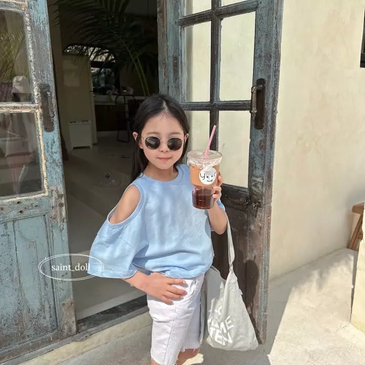 Saint Doll - Korean Children Fashion - #designkidswear - Shoulder Whole Tee - 2