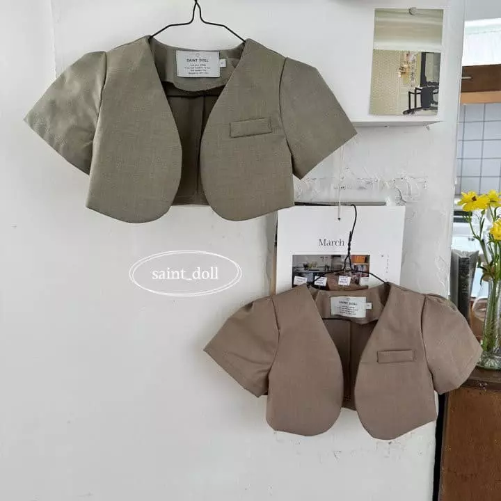 Saint Doll - Korean Children Fashion - #designkidswear - No Collar Jacket with Mom