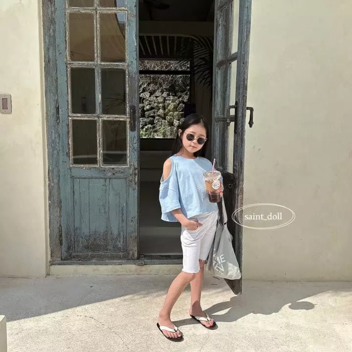 Saint Doll - Korean Children Fashion - #discoveringself - Shoulder Whole Tee - 3