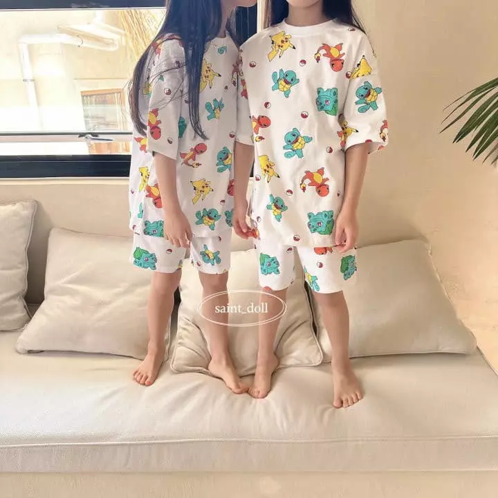 Saint Doll - Korean Children Fashion - #discoveringself - Pocket Mon Home Top Bottom Set - 7