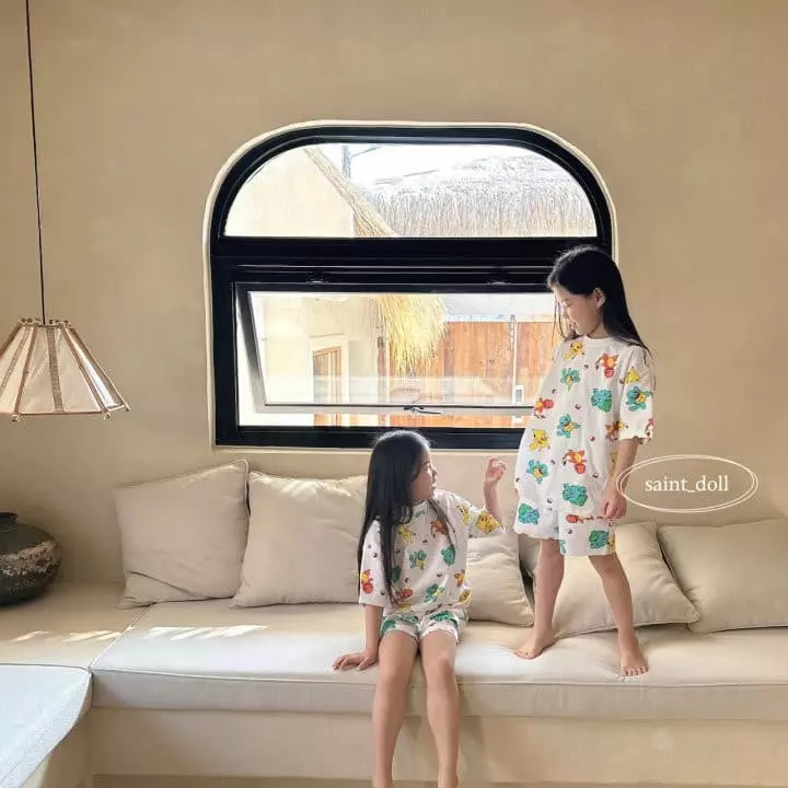 Saint Doll - Korean Children Fashion - #fashionkids - Pocket Mon Home Top Bottom Set - 8