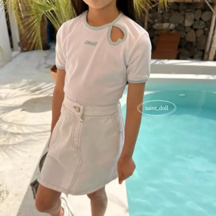 Saint Doll - Korean Children Fashion - #kidsshorts - Sweet Heart Tee - 7