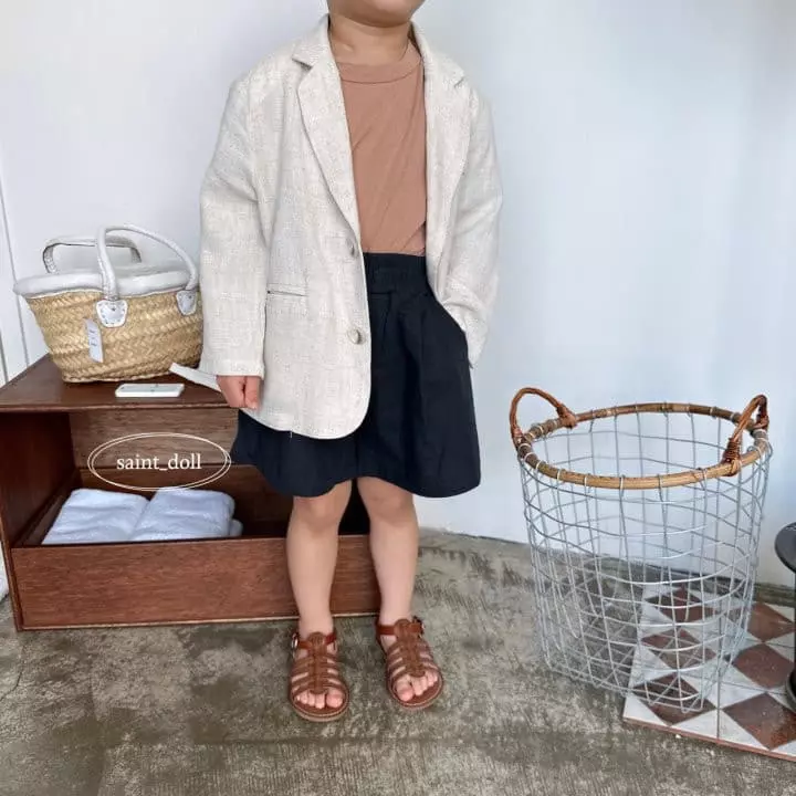 Saint Doll - Korean Children Fashion - #kidsshorts - Overfit Linen Jacket with Mom - 9