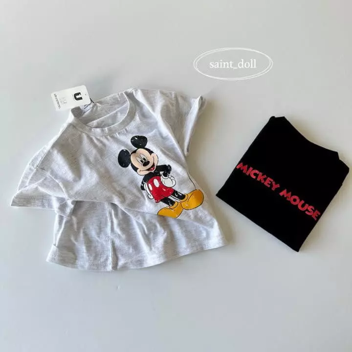 Saint Doll - Korean Children Fashion - #littlefashionista - Crack M Tee with Mom
