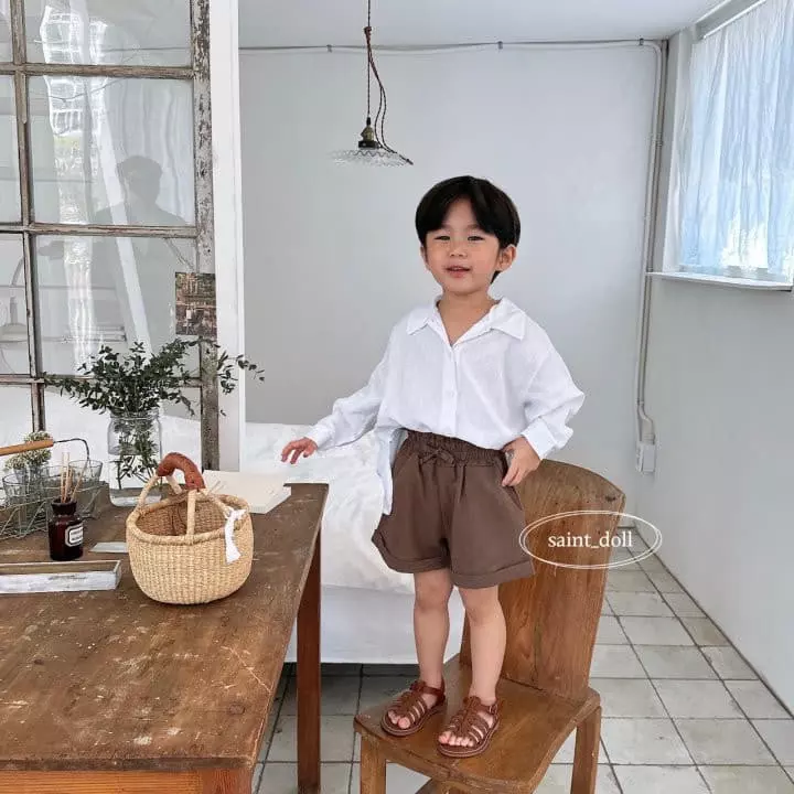 Saint Doll - Korean Children Fashion - #magicofchildhood - Linen Roll Up Shorts  with Mom - 7