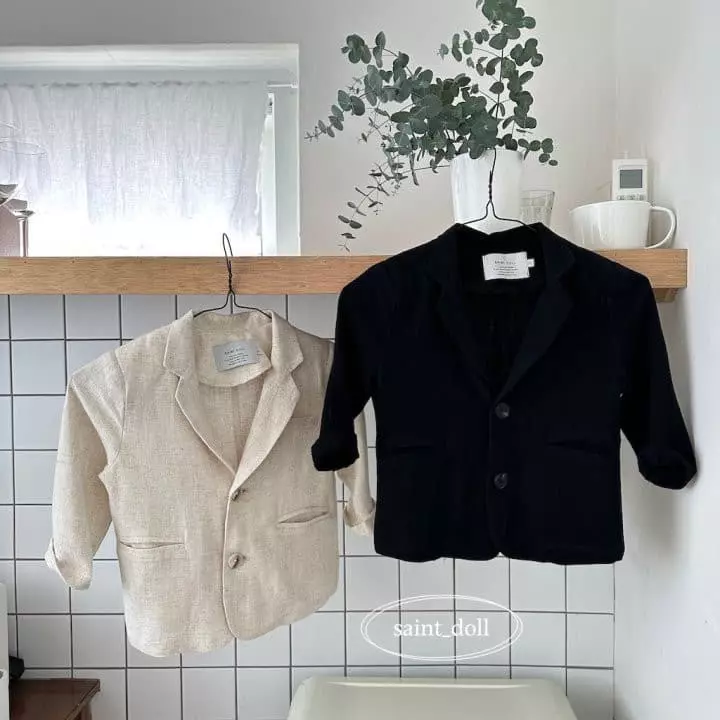 Saint Doll - Korean Children Fashion - #minifashionista - Overfit Linen Jacket with Mom
