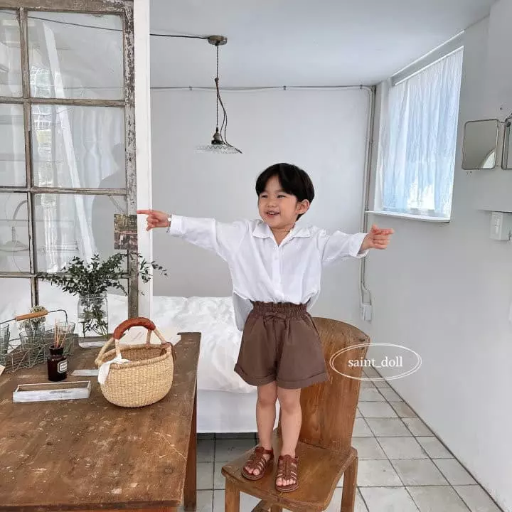 Saint Doll - Korean Children Fashion - #minifashionista - Linen Roll Up Shorts  with Mom - 8